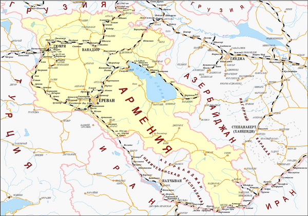 Закавказская железная дорога схема