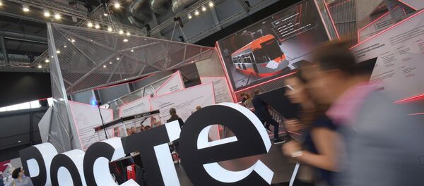 Стенд госкорпорации Ростех на международной промышленной выставке ИННОПРОМ-2019 в Екатеринбурге, архивное фото - Sputnik Литва