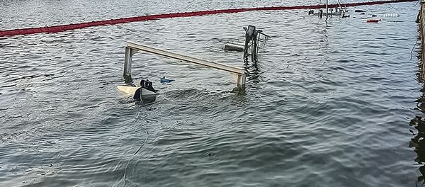 Klaipėdos uoste nuskendo žemkasė Klaipėdos uoste nuskendo žemkasė - Sputnik Lietuva