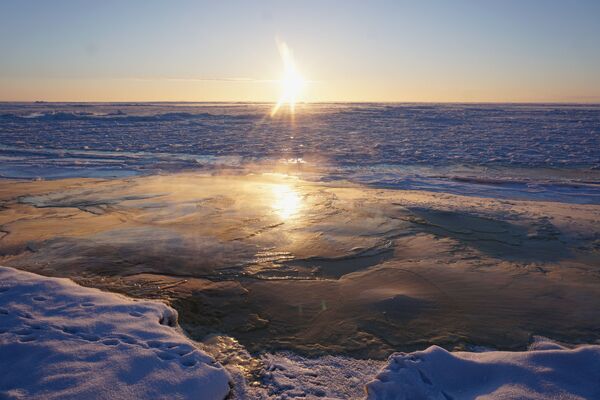 Лед на Беринговом море недалеко от Нома, 2018 год - Sputnik Lietuva