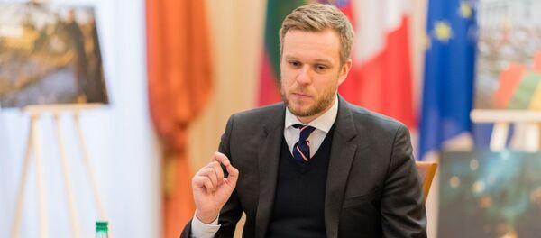 Министр иностранных дел Литвы Габриэлюс Ландсбергис на семинаре по вопросам Белоруссии в Париже  - Sputnik Литва