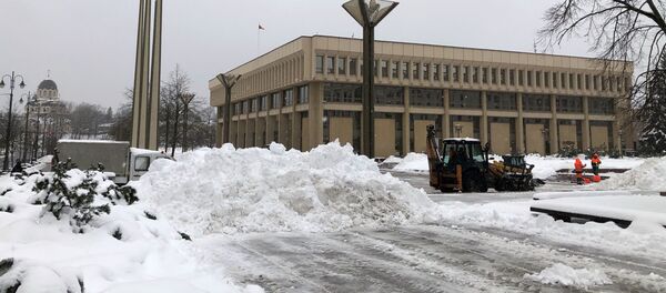 Снегопад в Вильнюсе Снегопад в Вильнюсе - Sputnik Lietuva