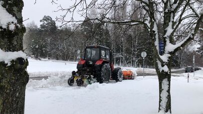 Снегопад в Вильнюсе