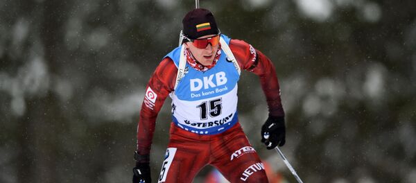 Литовский биатлонист Томас Каукенас, архивное фото - Sputnik Литва