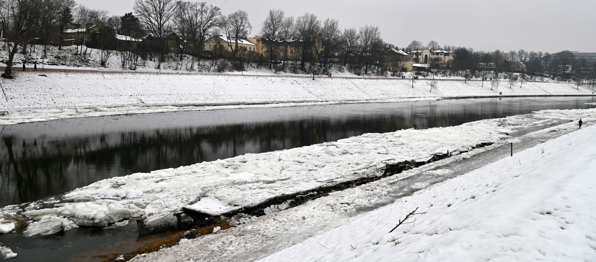 Река Нерис зимой, Вильнюс - Sputnik Lietuva, 1920, 02.03.2021
