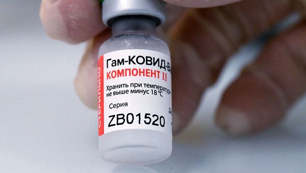 Ампула с вакциной против COVID-19 Спутник V (Гам-КОВИД-Вак)  - Sputnik Литва