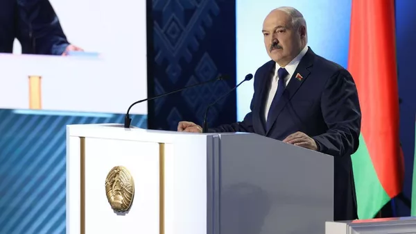 Президент Белоруссии Александр Лукашенко выступает на VI Всебелорусском народном собрании - Sputnik Lietuva