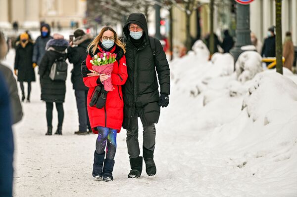 День святого Валентина во время карантина в Вильнюсе - Sputnik Lietuva