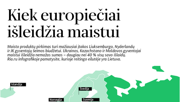 Kiek europiečiai išleidžia maistui - Sputnik Lietuva