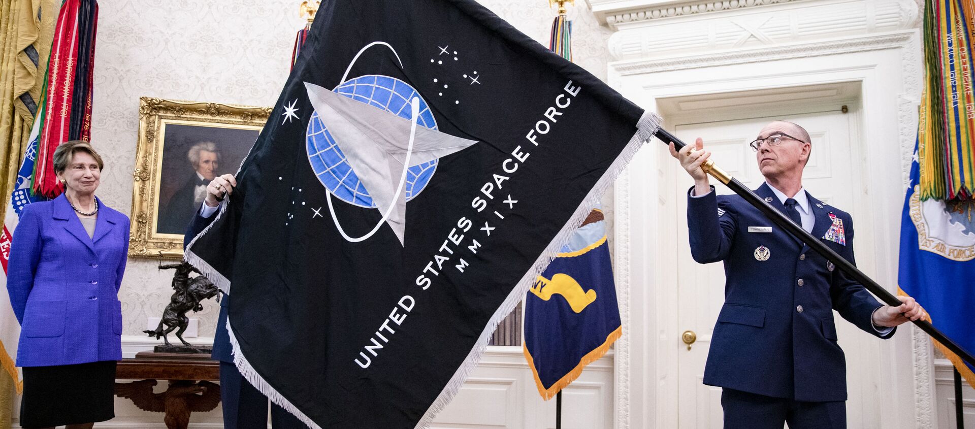 Официальный флаг космических войск США - Sputnik Lietuva, 1920, 18.02.2021