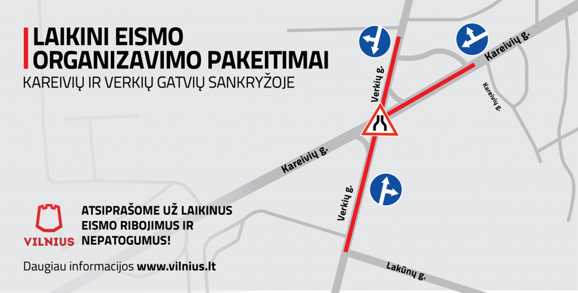 Vilniaus gyventojai perspėjami apie laikinus eismo pokyčius Verkių gatvėje - Sputnik Lietuva, 1920, 22.02.2021