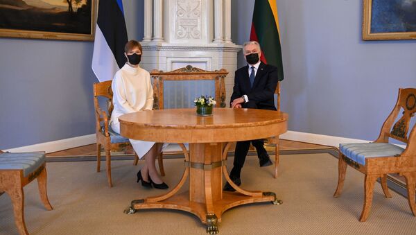 Президент Эстонии Керсти Кальюлайд и президент Литвы Гитанас Науседа - Sputnik Литва