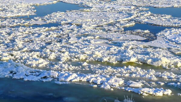 Зимний дрейф льда на реке Неман - Sputnik Литва