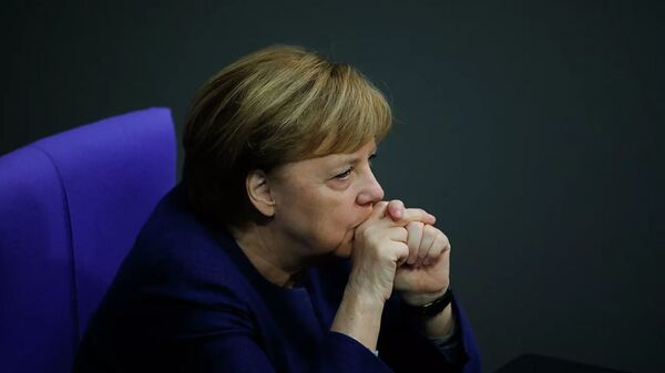 Канцлер Германи Ангела Меркель в Бундестаге, Берлин - Sputnik Lietuva