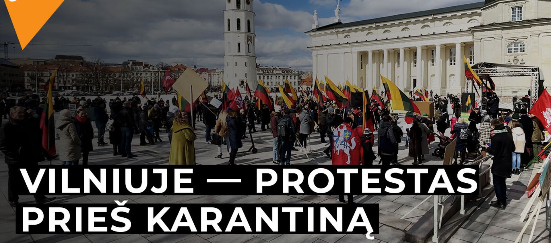 Vilniuje vyko protesto akcija prieš karantino apribojimus  - Sputnik Lietuva, 1920, 22.03.2021