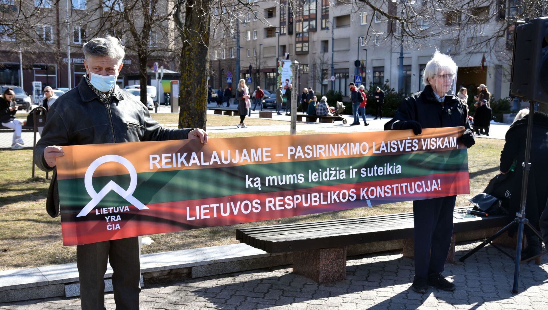  prie Seimo rūmų vyko protesto akcija - Sputnik Lietuva, 1920, 24.03.2021