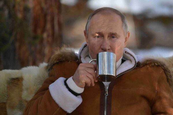 Rusijos prezidentas Vladimiras Putinas poilsio metu. - Sputnik Lietuva