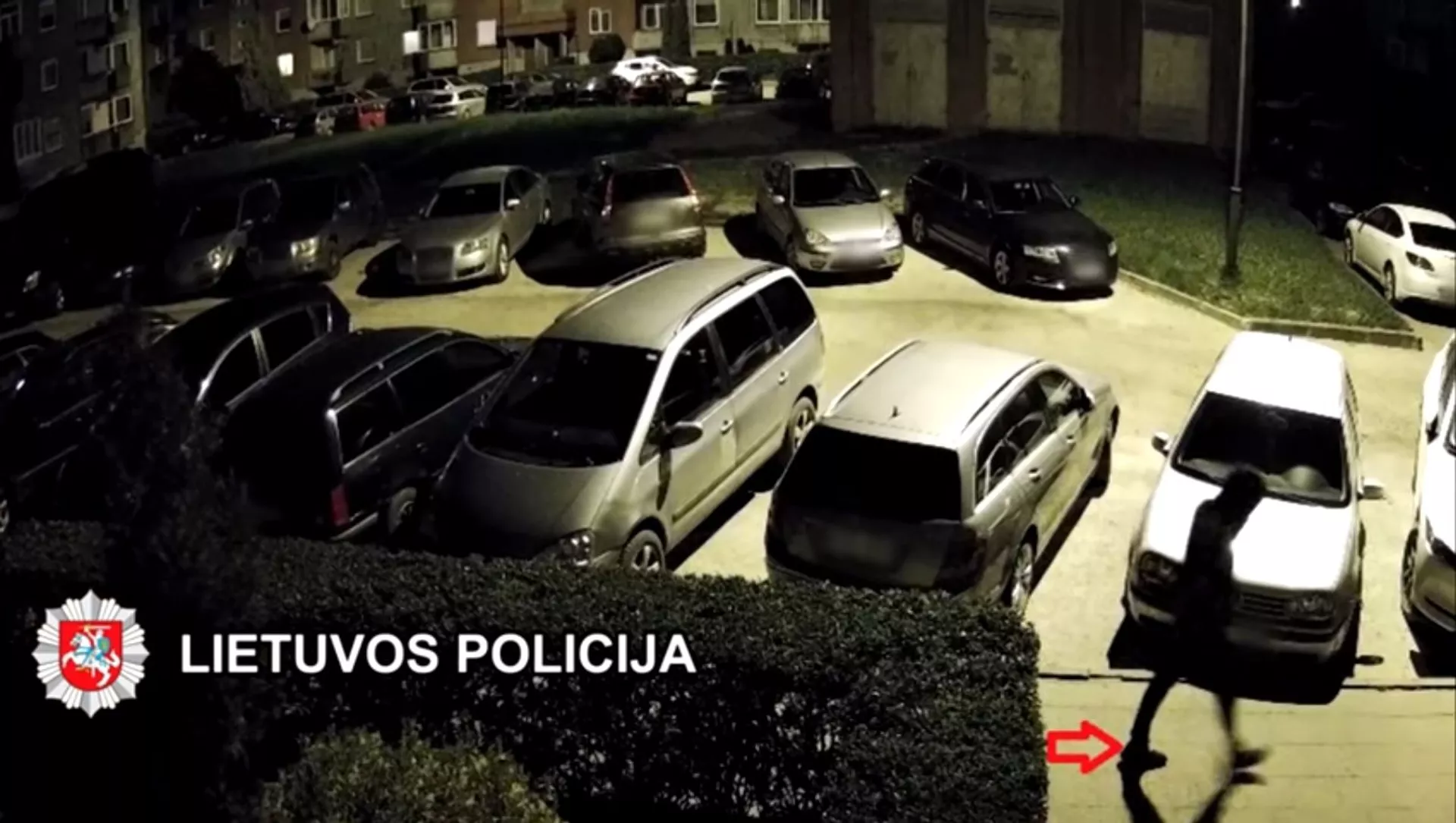 Paskelbtas Lietuvos valdininko automobilio padegėjų sulaikymo vaizdo įrašas