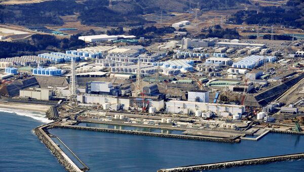 Fukušimos AE saugyklos su užterštu vandeniu - Sputnik Lietuva