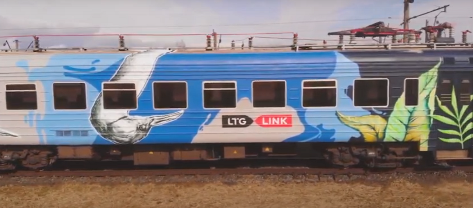 Vienas iš elektrinių traukinių Lietuvoje paverstas gamtos atspindžiu  - Sputnik Lietuva, 1920, 14.04.2021