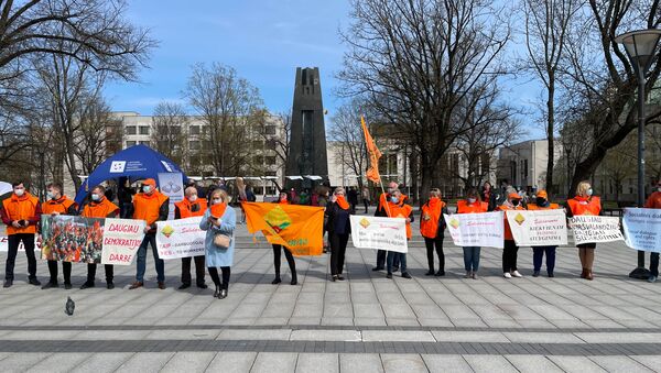 Акция литовского профсоюза Solidarumas в Вильнюсе в День труда - Sputnik Lietuva