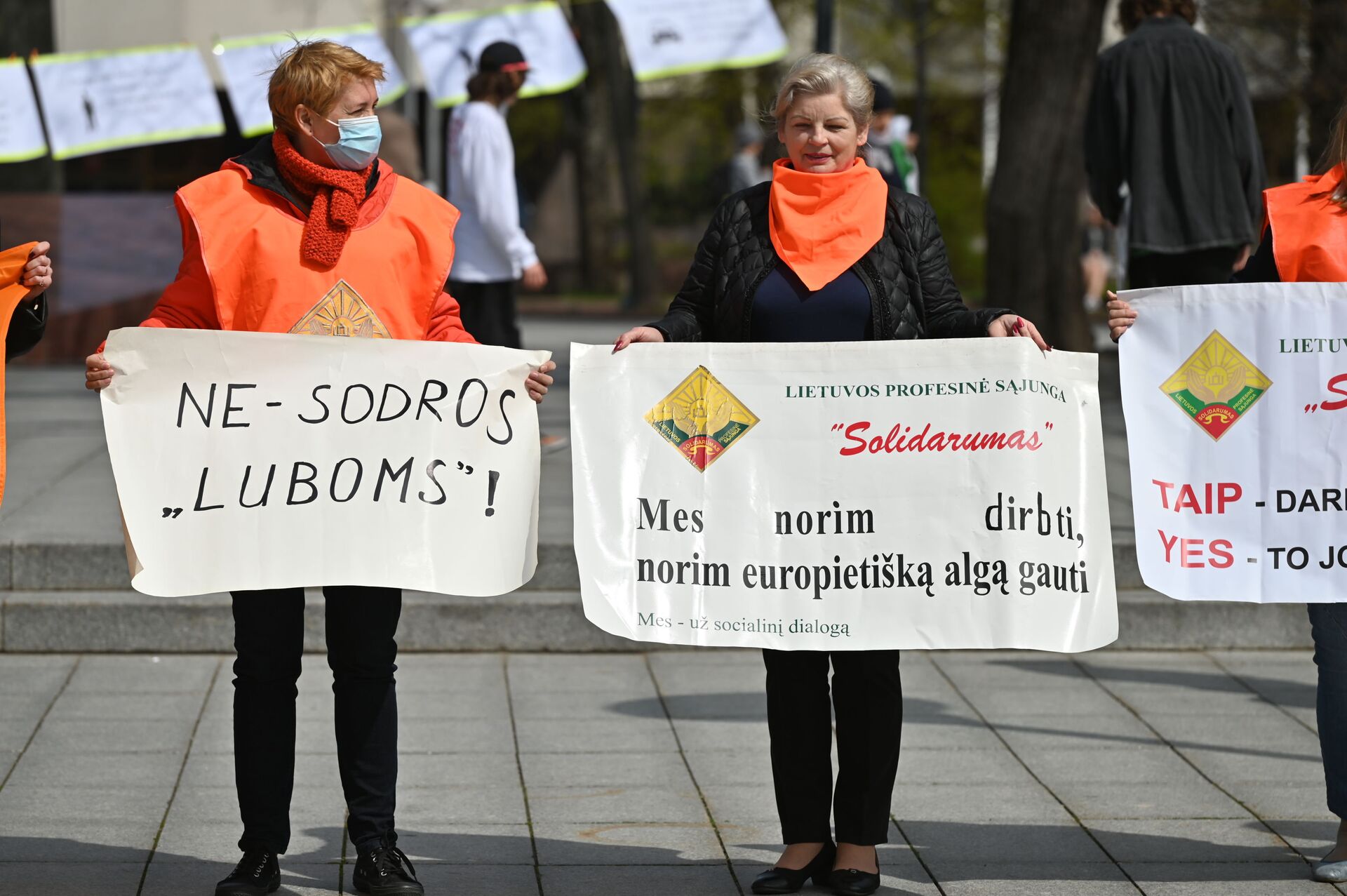 Акция литовского профсоюза Solidarumas в Вильнюсе в День труда - Sputnik Lietuva, 1920, 12.05.2021