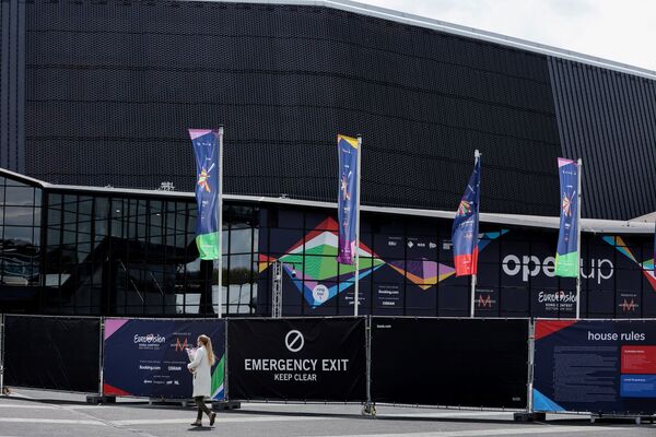 &quot;Rotterdam Ahoy&quot; konferencijų centras, kuriame vyks visi &quot;Eurovizijos-2021&quot; etapai. COVID-19 pandemijos metu arena buvo paversta ligonine. - Sputnik Lietuva