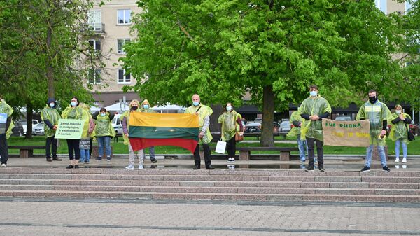 Vilniuje vyko akcija prieš poligono kūrimą saugomose teritorijose - Sputnik Lietuva