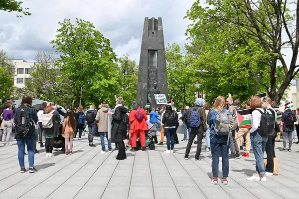 Акция в поддержку палестинского народа в Вильнюсе