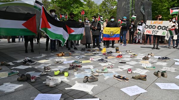 Акция в поддержку палестинского народа в Вильнюсе - Sputnik Литва