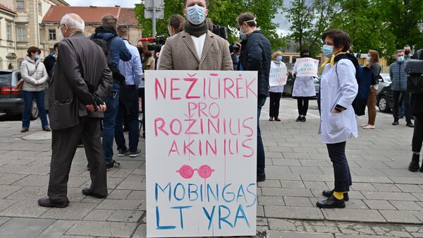 Акция в Вильнюсе против моббинга в медучреждениях Литвы - Sputnik Литва