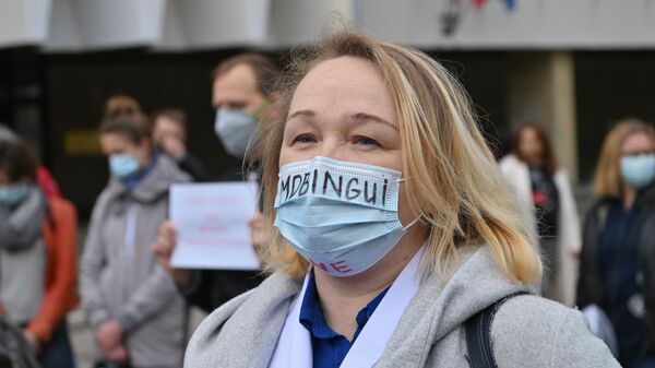 Akcija prieš medicinos darbuotojų persekiojimą Vilniuje - Sputnik Lietuva