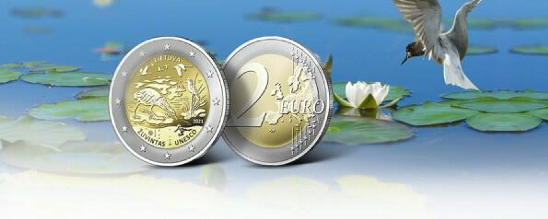 Žuvinto biosferos rezervatui skirtos 2 eurų proginės monetos - Sputnik Lietuva, 1920, 30.05.2021