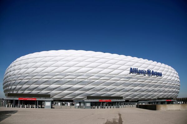Planuojama, kad 14,5 tūkstančio žiūrovų bus leidžiama patekti į Miuncheno &quot;Allianz&quot; areną. Stadione vyks trejos varžybos ir vienas ketvirtfinalis. - Sputnik Lietuva