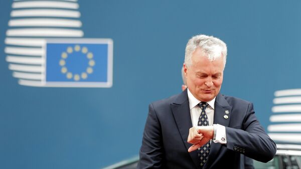 Lietuvos prezidentas Gitanas Nausėda ES vadovų viršūnių susitikime Briuselyje - Sputnik Lietuva