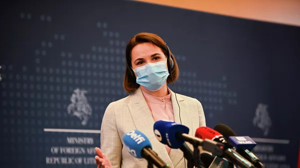 Buvusi kandidatė į Baltarusijos prezidentus Svetlana Tichanovskaja - Sputnik Lietuva