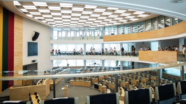 Зал заседаний Сейма Литвы, архивное фото - Sputnik Литва