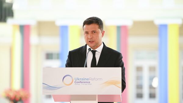 Ukrainos prezidentas Vladimiras Zelenskis - Sputnik Lietuva