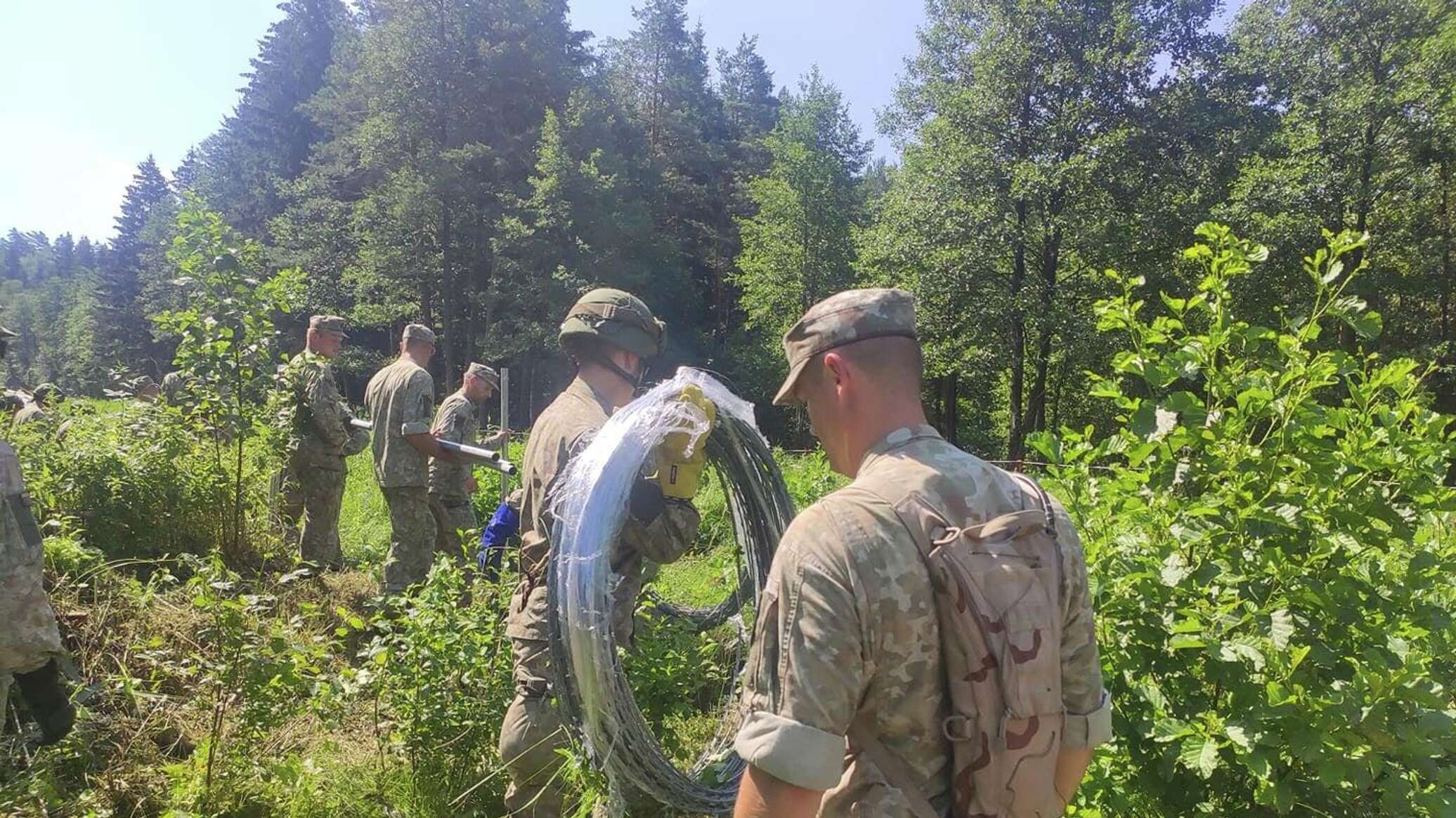 Литовские войска на границе