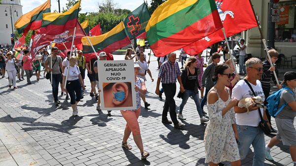 В Вильнюсе прошла акция протеста против правительства - Sputnik Литва