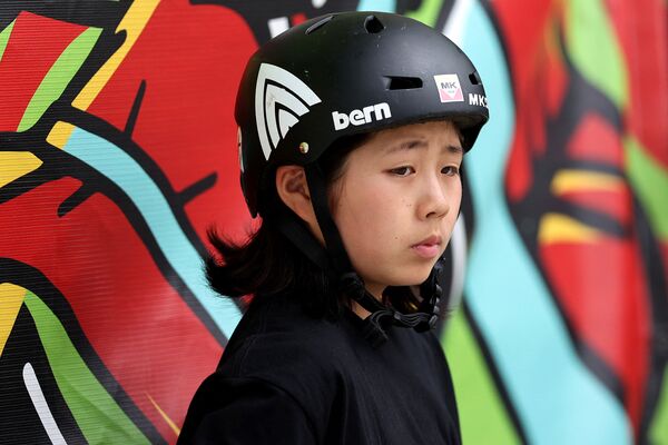 Dar viena jauna mergina, 15 metų amžiaus Misugu Okamoto iš Japonijos 2019 metais pasaulio čempionate ji iškovojo aukso medalį. - Sputnik Lietuva
