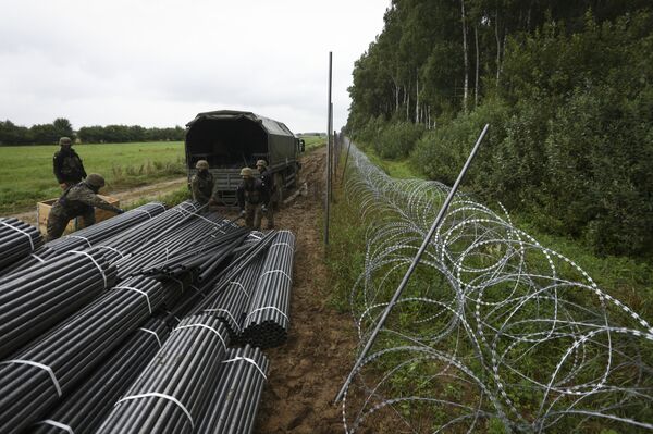 Министр национальной обороны Польши Мариуш Блащак объявил о строительстве забора на границе с Белоруссией. - Sputnik Литва