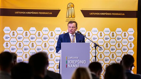 Президент литовской федерации баскетбола (ЛФБ) Видас Гедвилас - Sputnik Литва