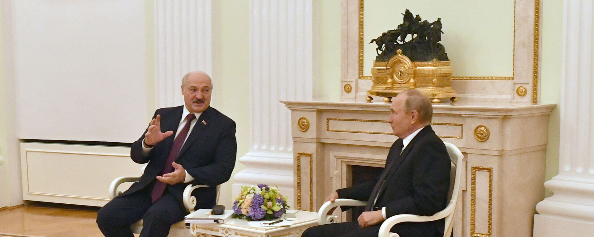 Rusijos prezidentas Vladimiras Putinas ir Baltarusijos prezidentas Aleksandras Lukašenka - Sputnik Lietuva, 1920, 27.09.2021