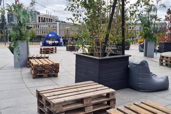 Акция протеста представителей профсоюза общественного транспорта в Вильнюсе