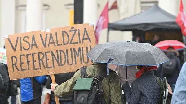 Митинг на Ратушной площади в Вильнюсе - Sputnik Lietuva