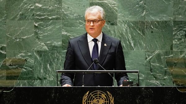 Президент Литвы Гитанас Науседа выступил на Генеральной Ассамблее ООН - Sputnik Литва