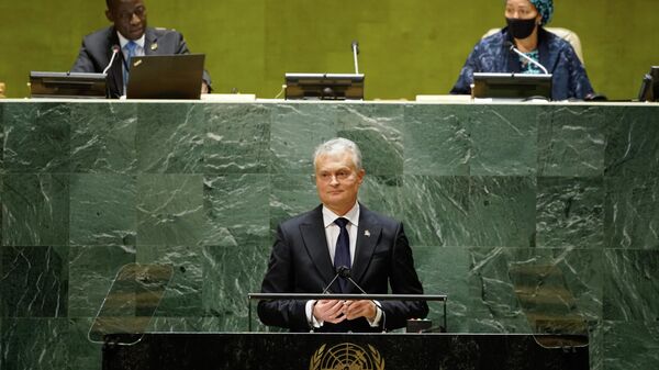 Президент Литвы Гитанас Науседа выступил на Генеральной Ассамблее ООН - Sputnik Литва