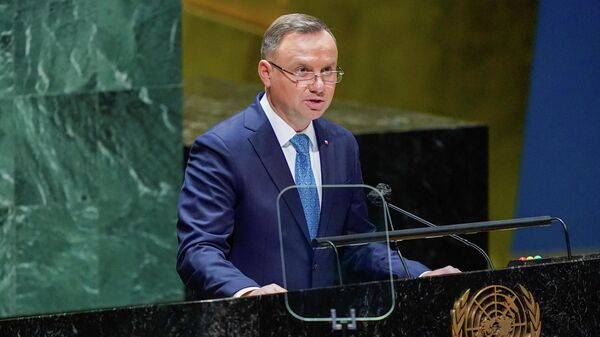 Президент Польши Анджей Дуда выступил на Генеральной Ассамблее ООН - Sputnik Литва