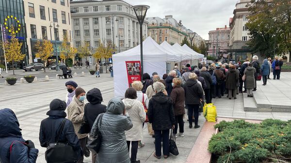 Акция здоровья на площади имени Винцаса Кудирки в Вильнюсе - Sputnik Литва